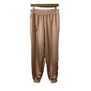 Soma Wknd Satin Rose Pink Joggers Pants Sz S Small